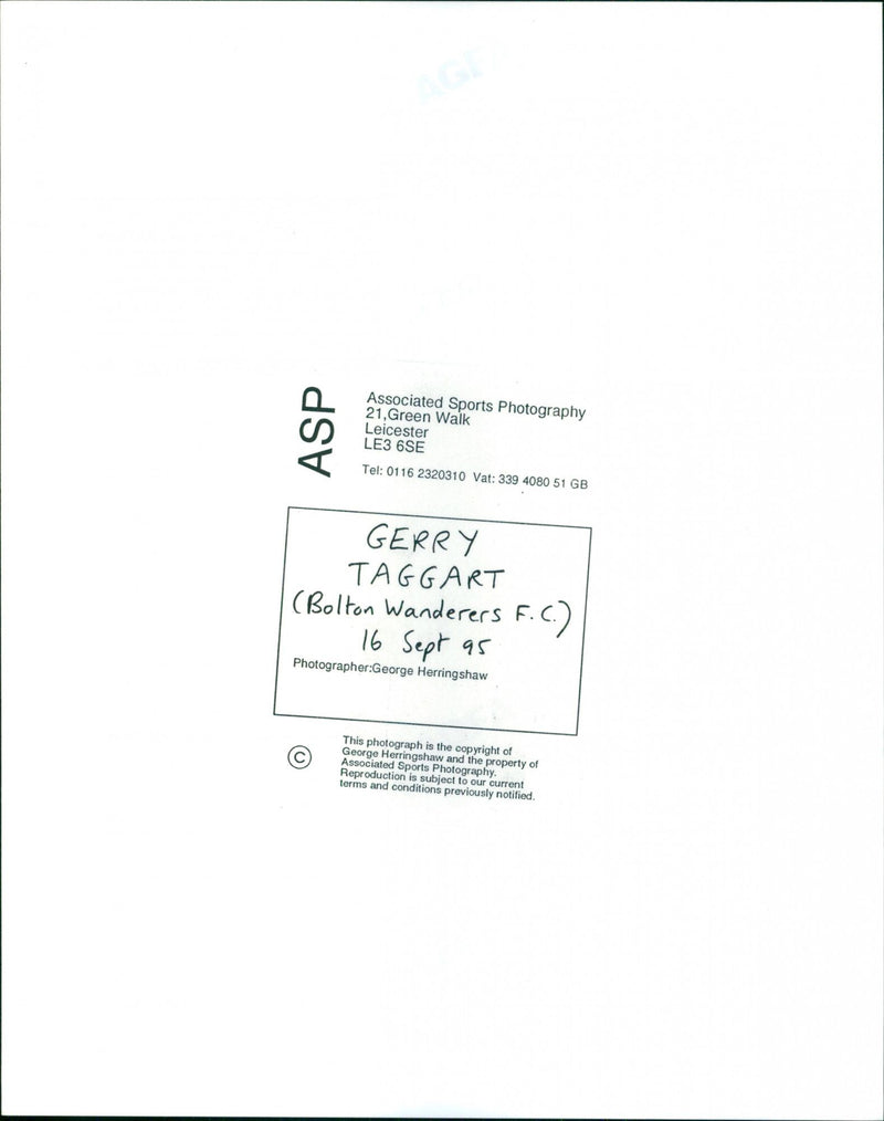 Gerry Taggart - Vintage Photograph