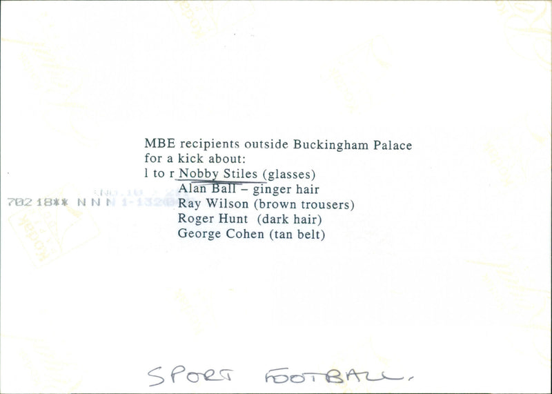 Nobby Stiles - Vintage Photograph