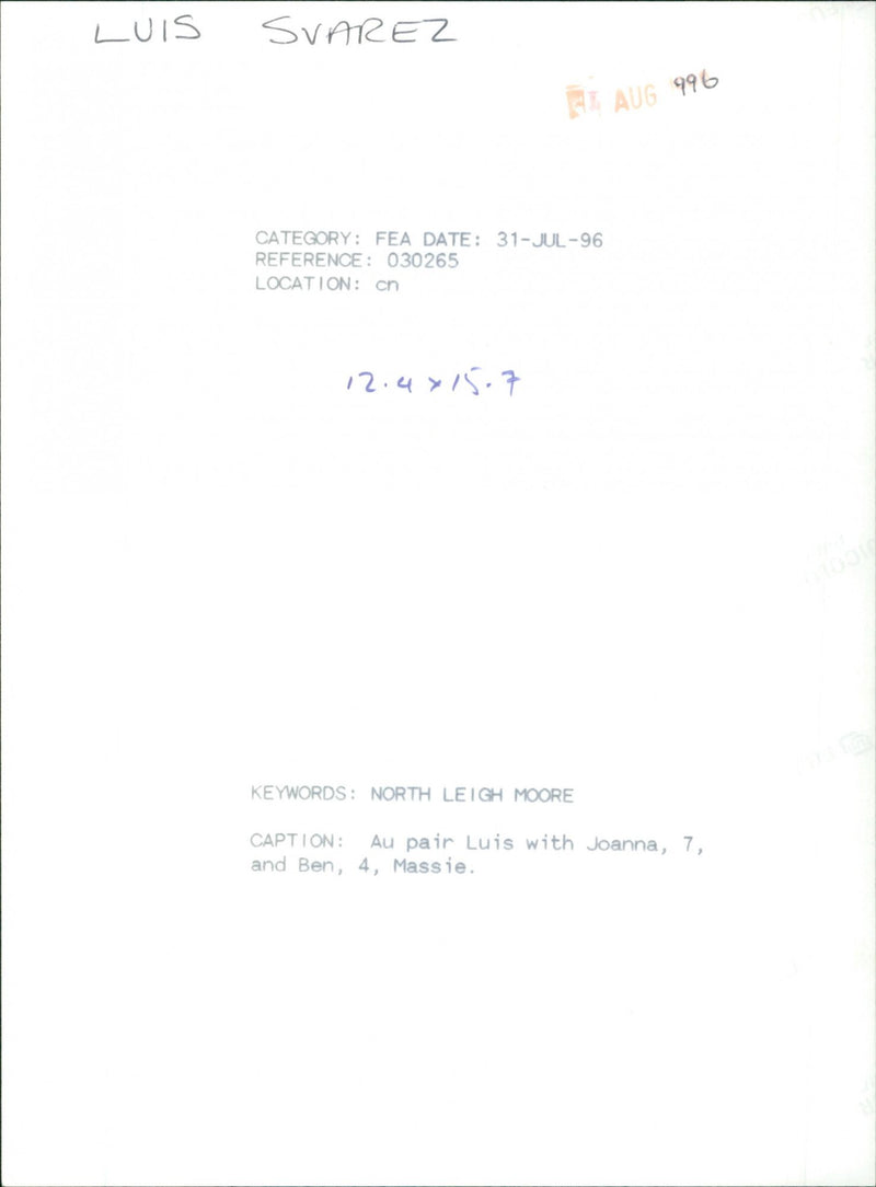 Au pair Luis - Vintage Photograph