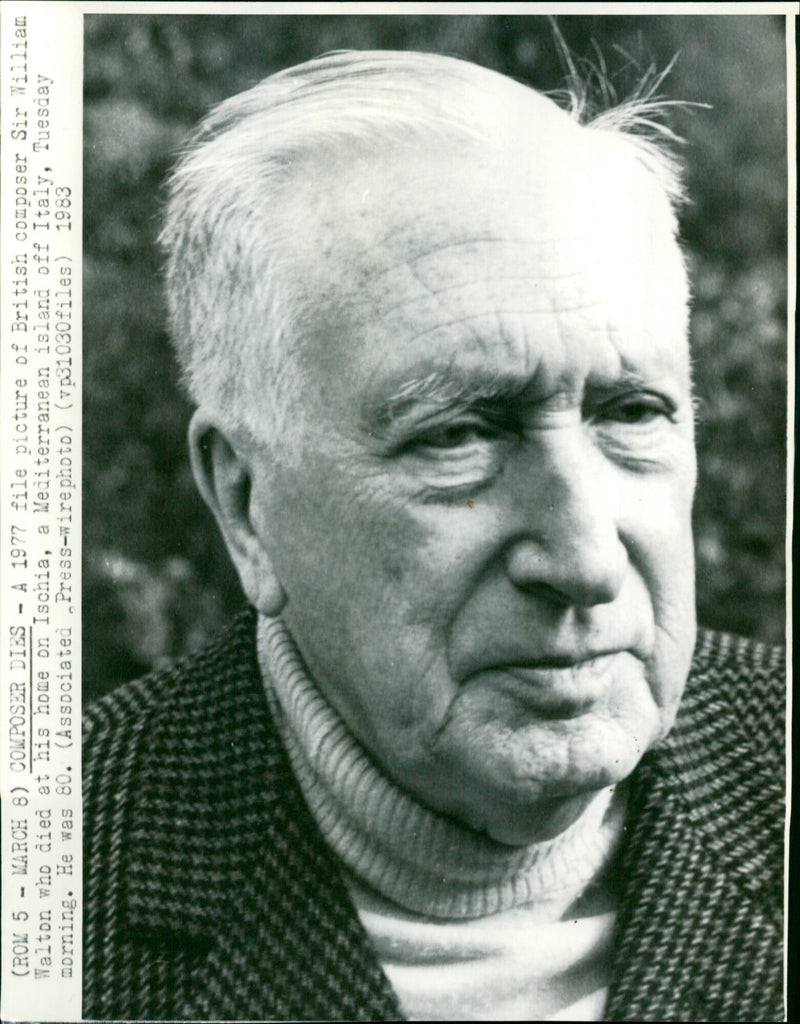 Sir William Walton - Vintage Photograph