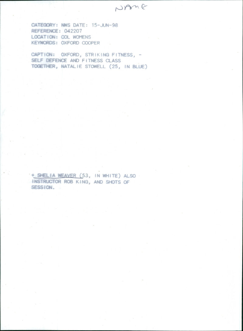 Shelia Weaver - Vintage Photograph