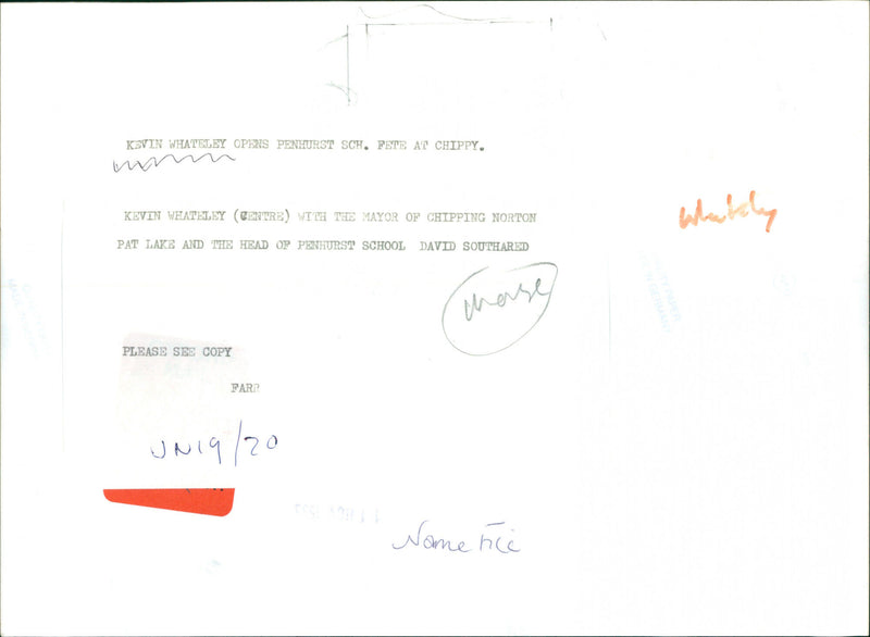 Kevin Whately, Pat Lake & David Southared - Vintage Photograph