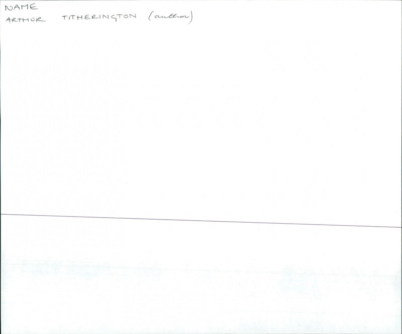 Arthur Titherington - Vintage Photograph