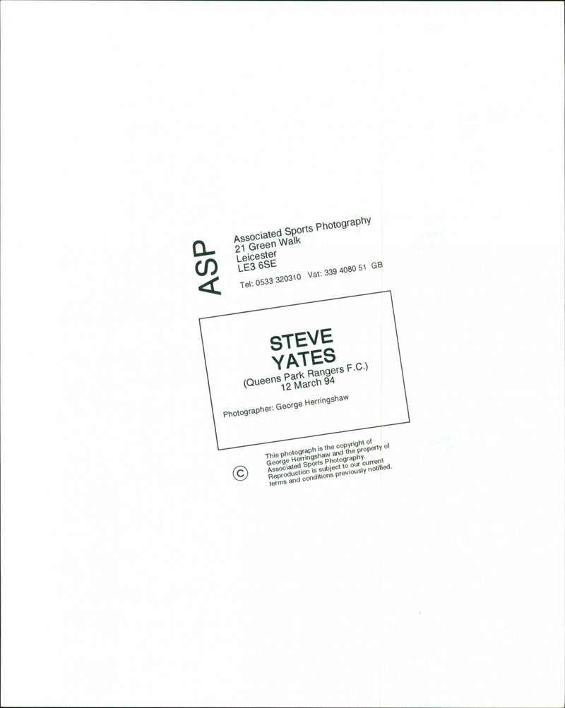 Steve Yates - Vintage Photograph