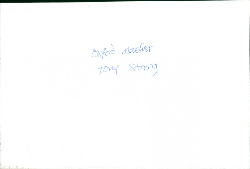 Tony Strong - Vintage Photograph