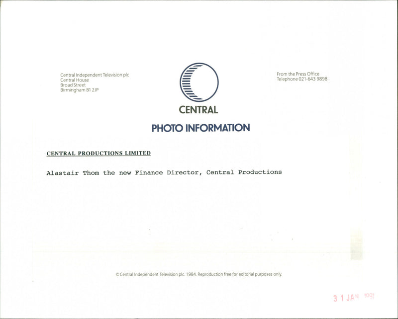 Alastair Thom - Vintage Photograph