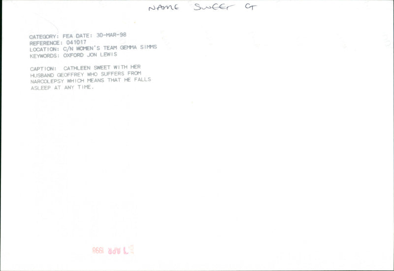 Geoffrey and Cathleen Sweet - Vintage Photograph