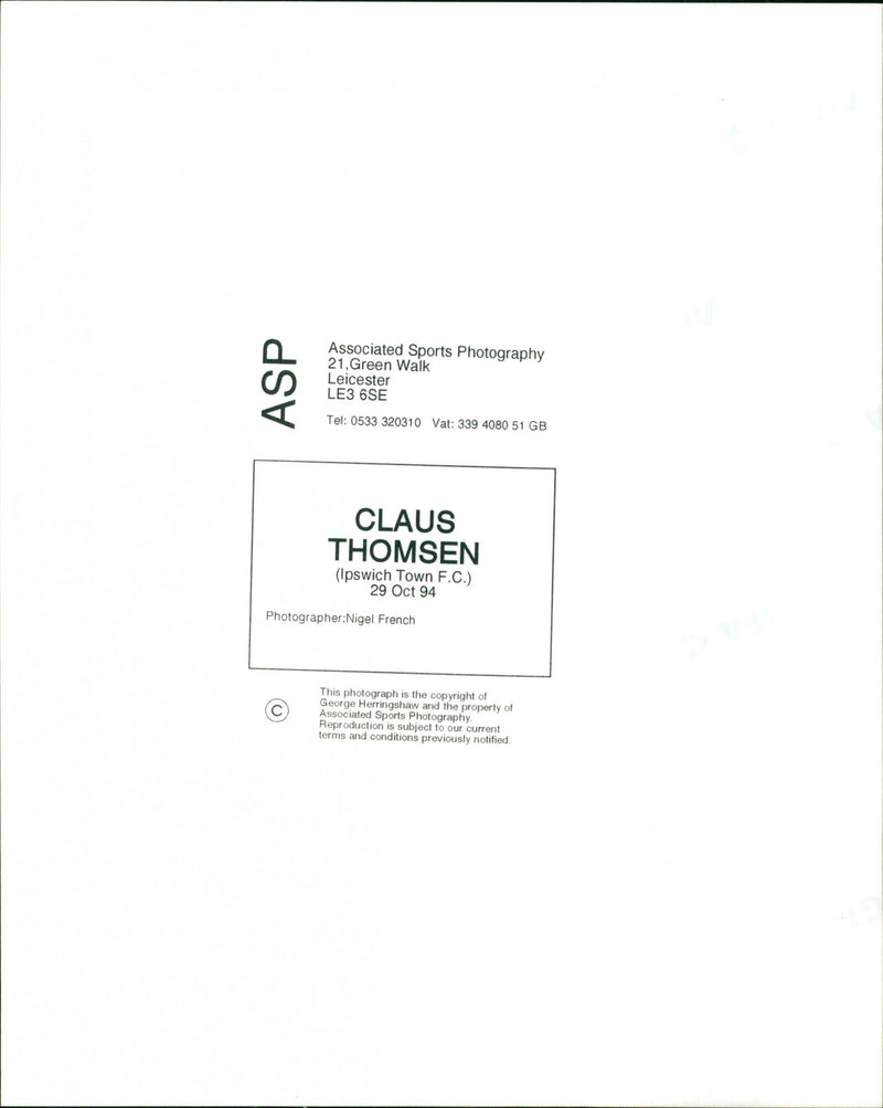 Claus Thomsen - Vintage Photograph