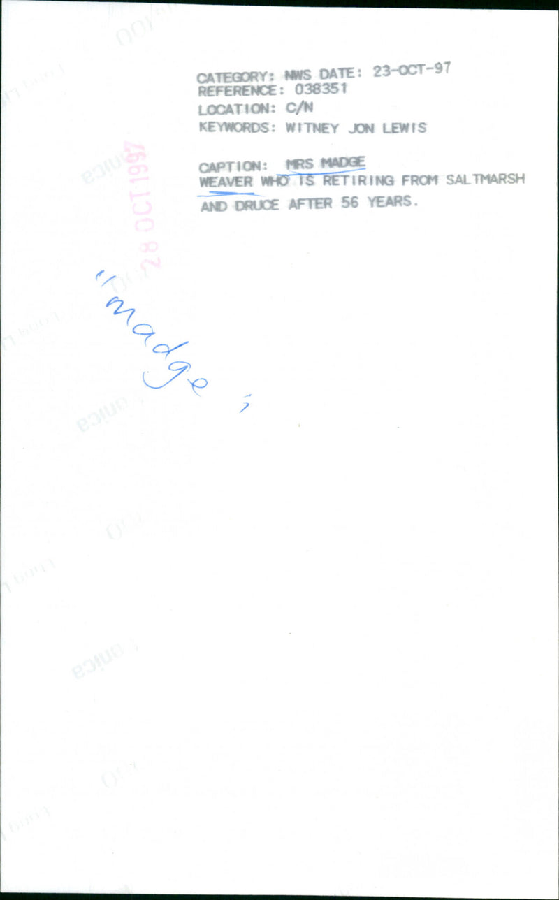 Mrs. Madge Weaver - Vintage Photograph