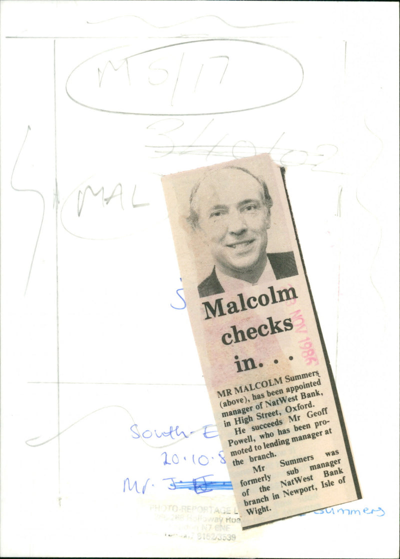 Malcolm Summers - Vintage Photograph