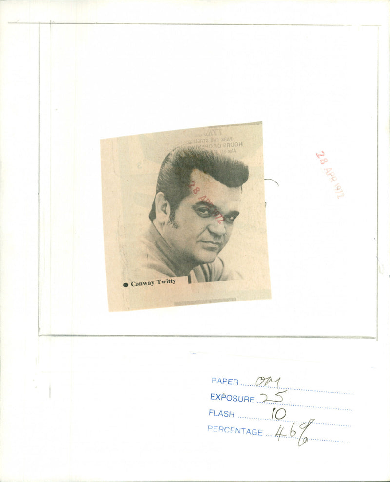 Conway Twitty - Vintage Photograph