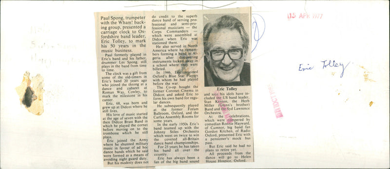 Eric Tolley - Vintage Photograph