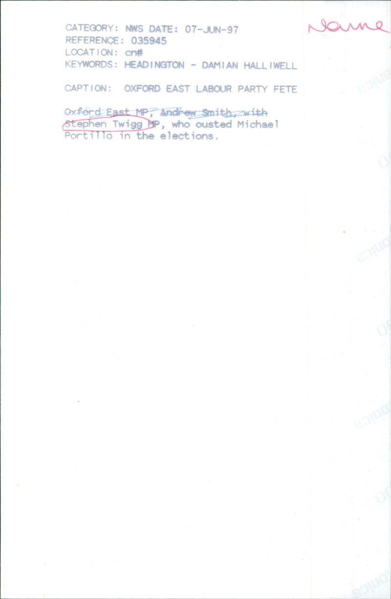 Stephen Twigg - Vintage Photograph