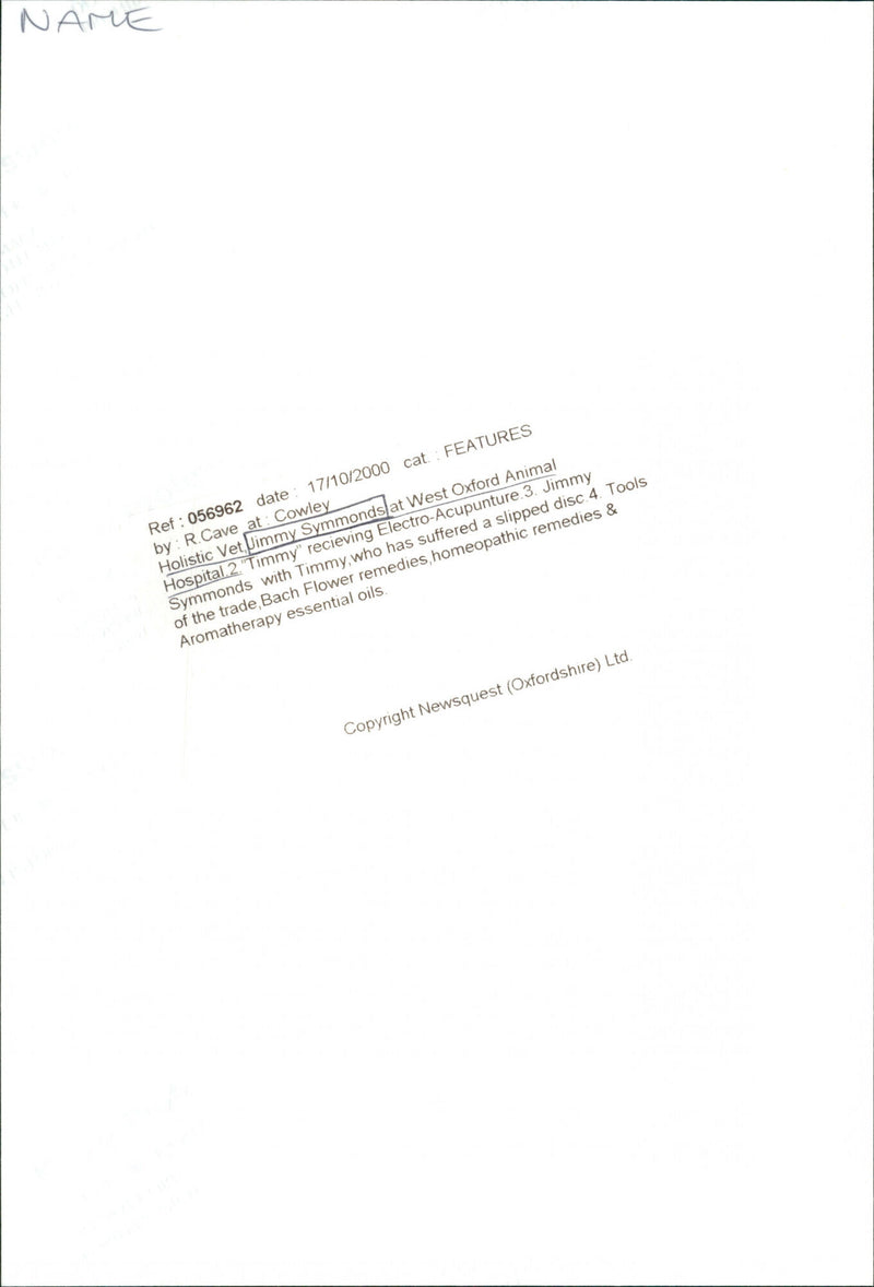 Jimmy Symmonds - Vintage Photograph