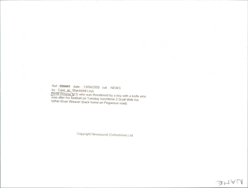 Scott Weaver - Vintage Photograph