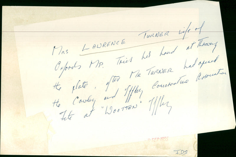 Mrs. Lawrence Turner - Vintage Photograph