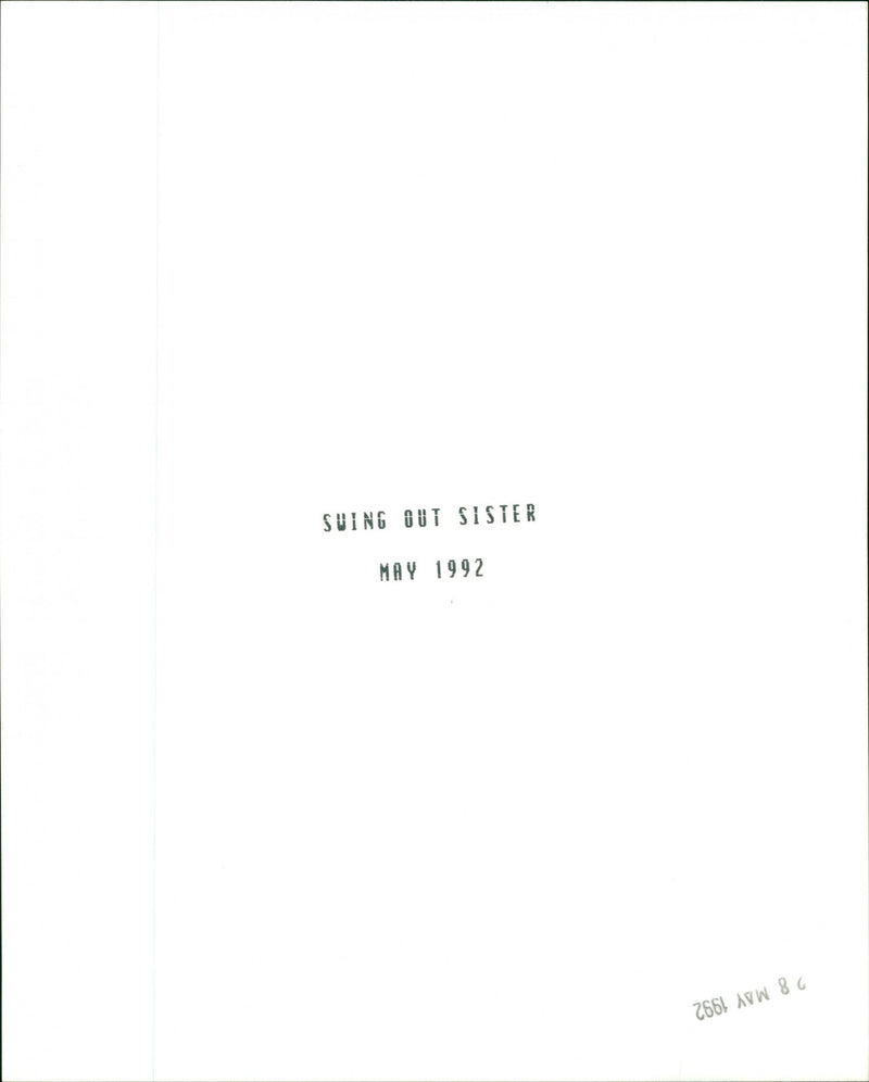 Swing Out Sister - Vintage Photograph