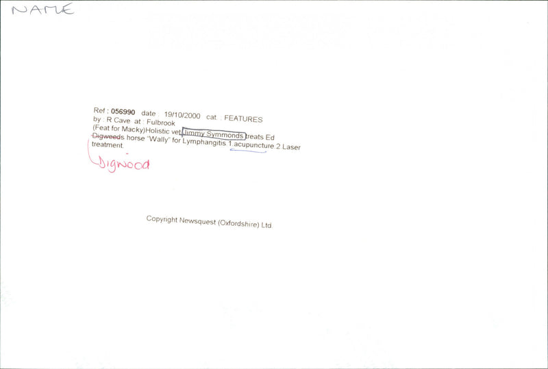 Jimmy Symmonds - Vintage Photograph