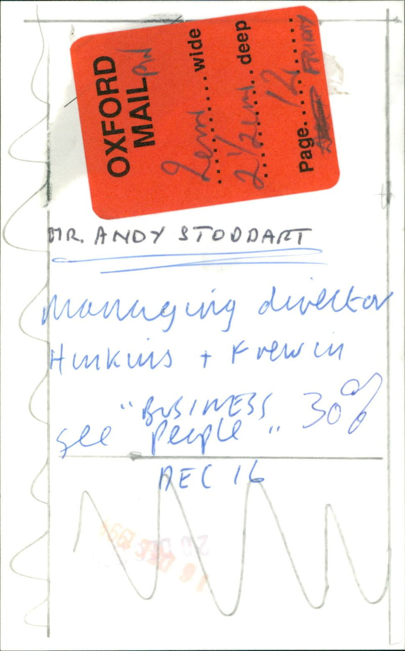 Andy Stoddart - Vintage Photograph