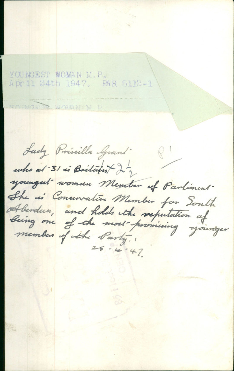 Lady Priscilla Grand - Vintage Photograph