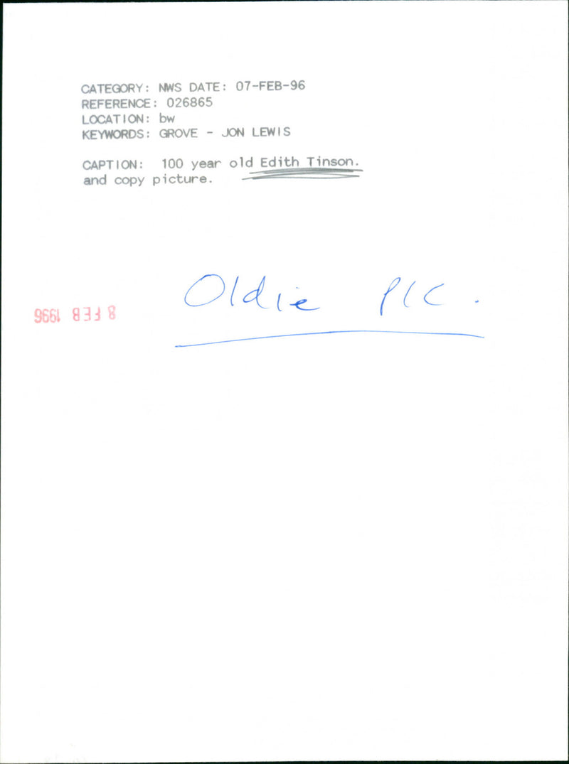 Edith Tinson - Vintage Photograph