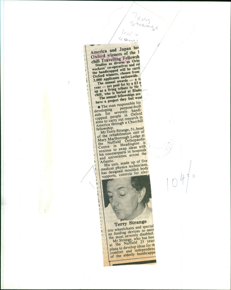 Terry Strange - Vintage Photograph