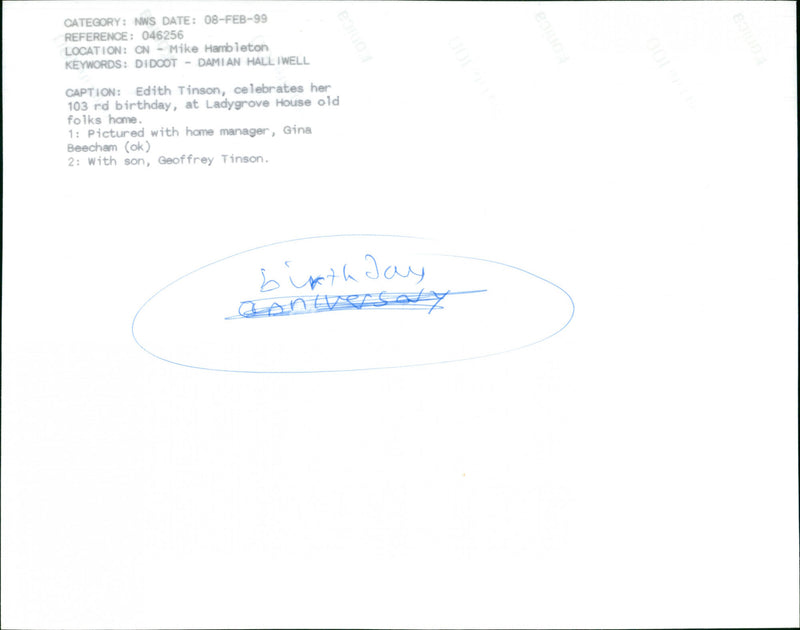 Edith Tinson - Vintage Photograph