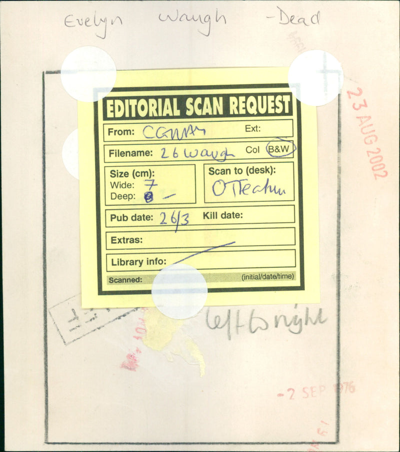 Evelyn Waugh - Vintage Photograph