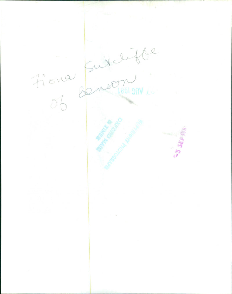 Fiona Sutcliffe - Vintage Photograph