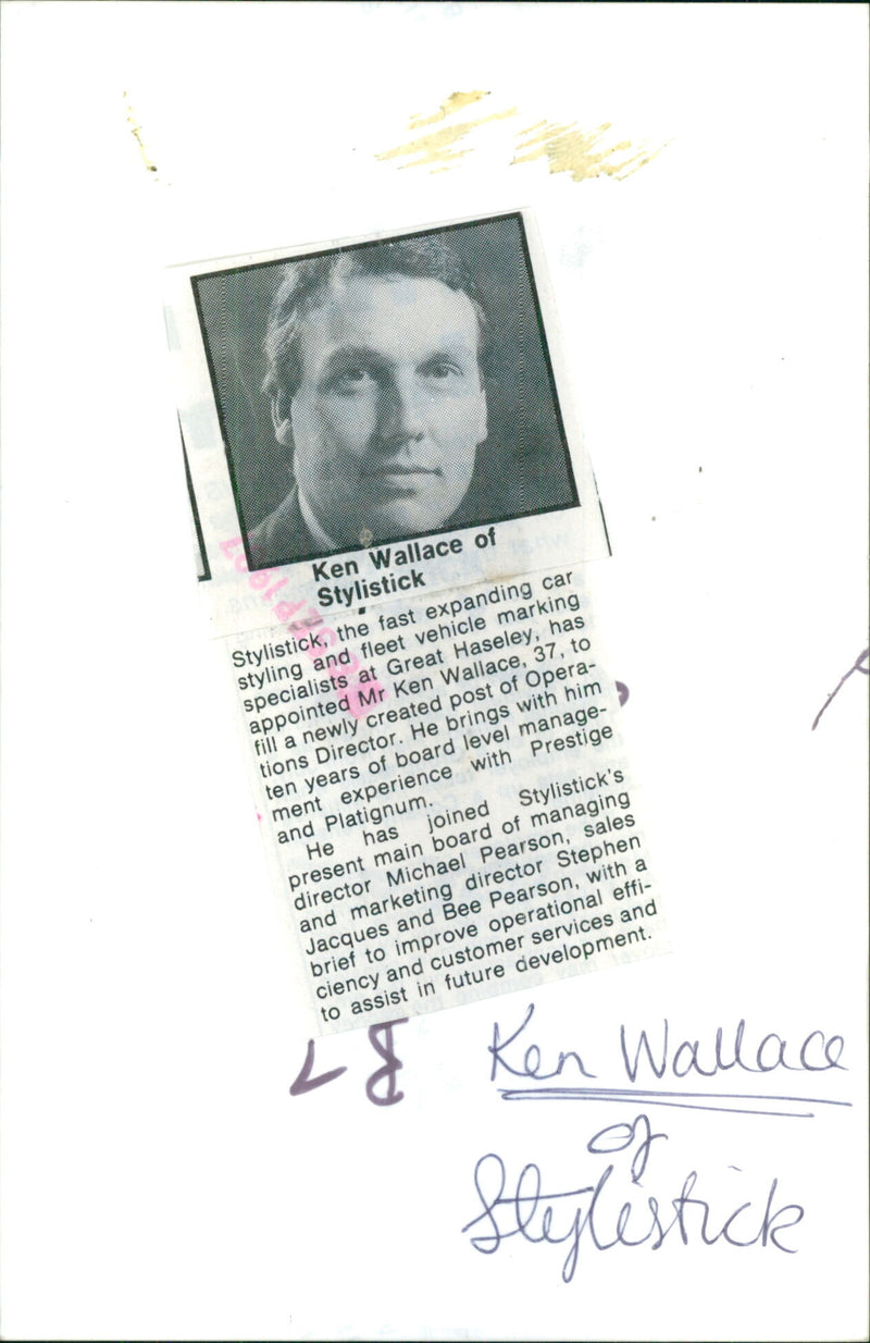 Ken Wallace - Vintage Photograph