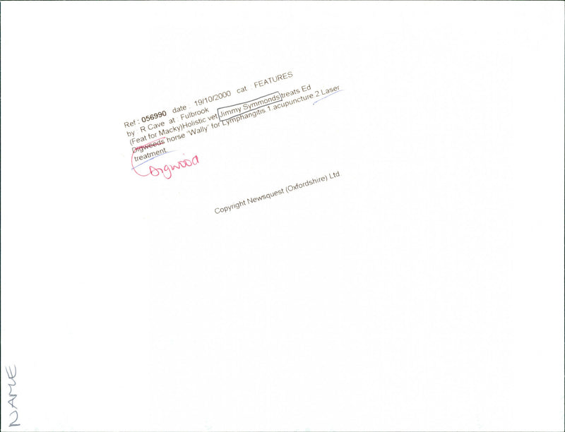 Jimmy Symmonds - Vintage Photograph