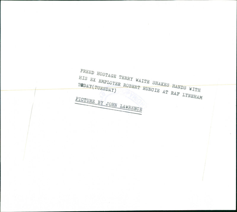 Terry Waite - Vintage Photograph