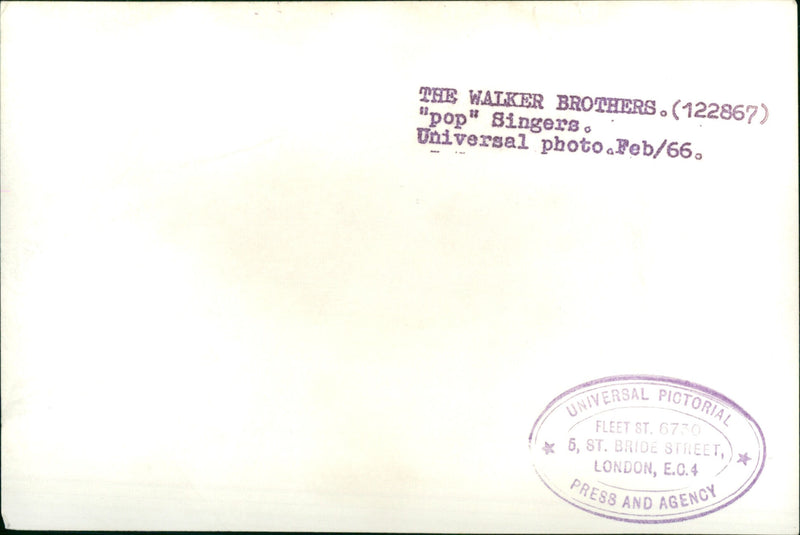 The Walker Brothers - Vintage Photograph