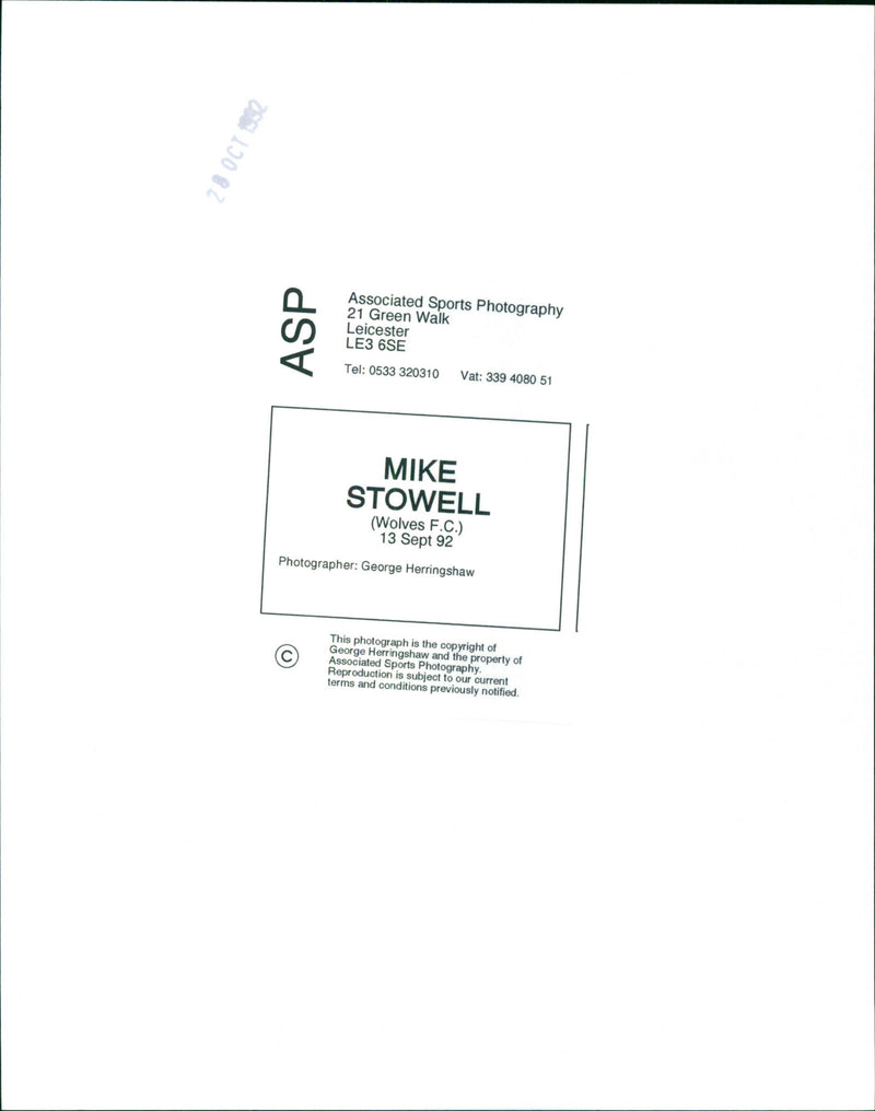 Mike Stowell - Vintage Photograph