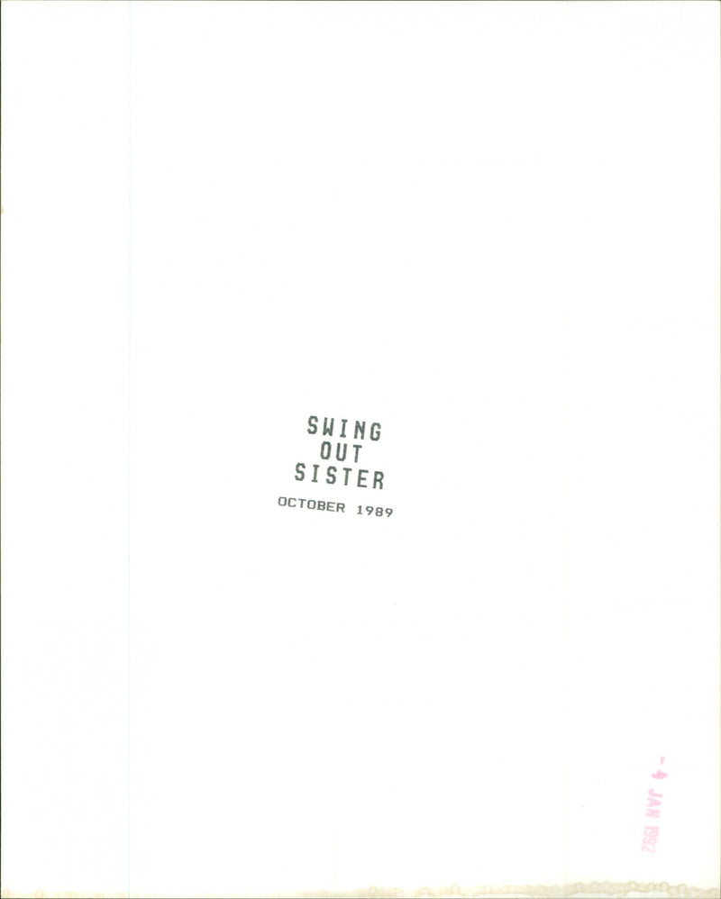 Swing Out Sister - Vintage Photograph
