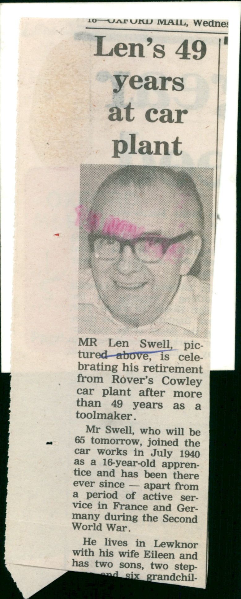Len Swell - Vintage Photograph