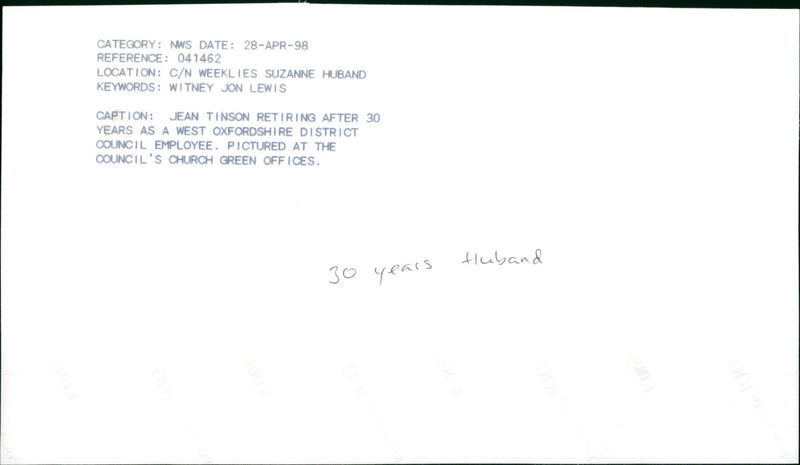 Jean Tinson - Vintage Photograph