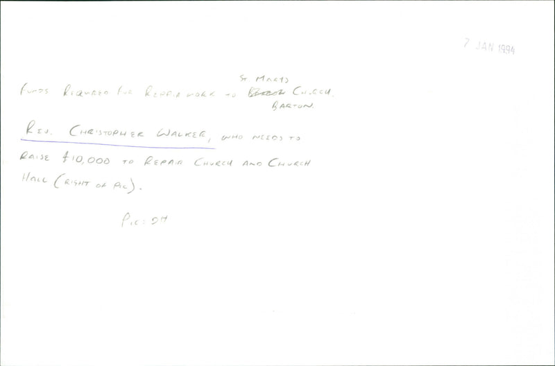 Rev. Christopher Walker - Vintage Photograph