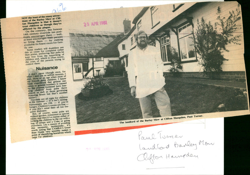 Paul Turner - Vintage Photograph