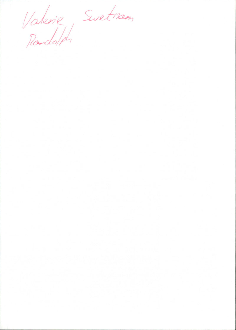 Valerie Swetnam Randolph - Vintage Photograph