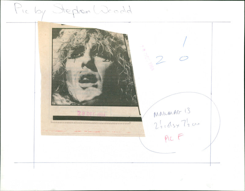 Dee Snider - Vintage Photograph