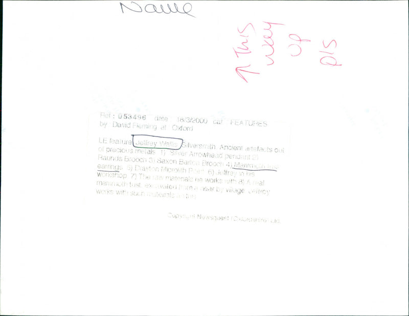 Jeffrey Wallis - Vintage Photograph