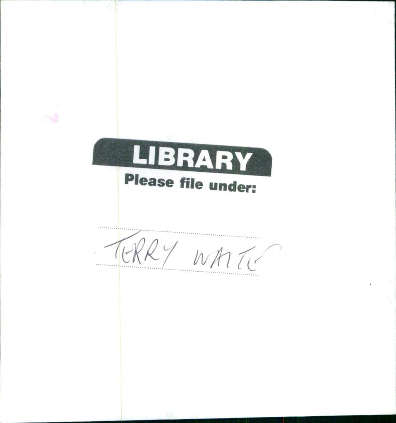 Terry Waite - Vintage Photograph