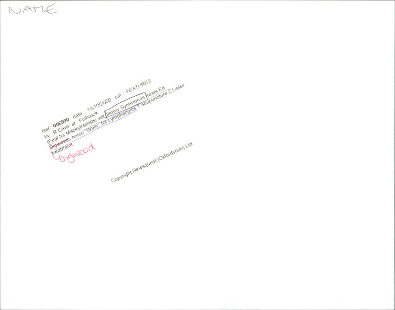 Jimmy Symmonds - Vintage Photograph