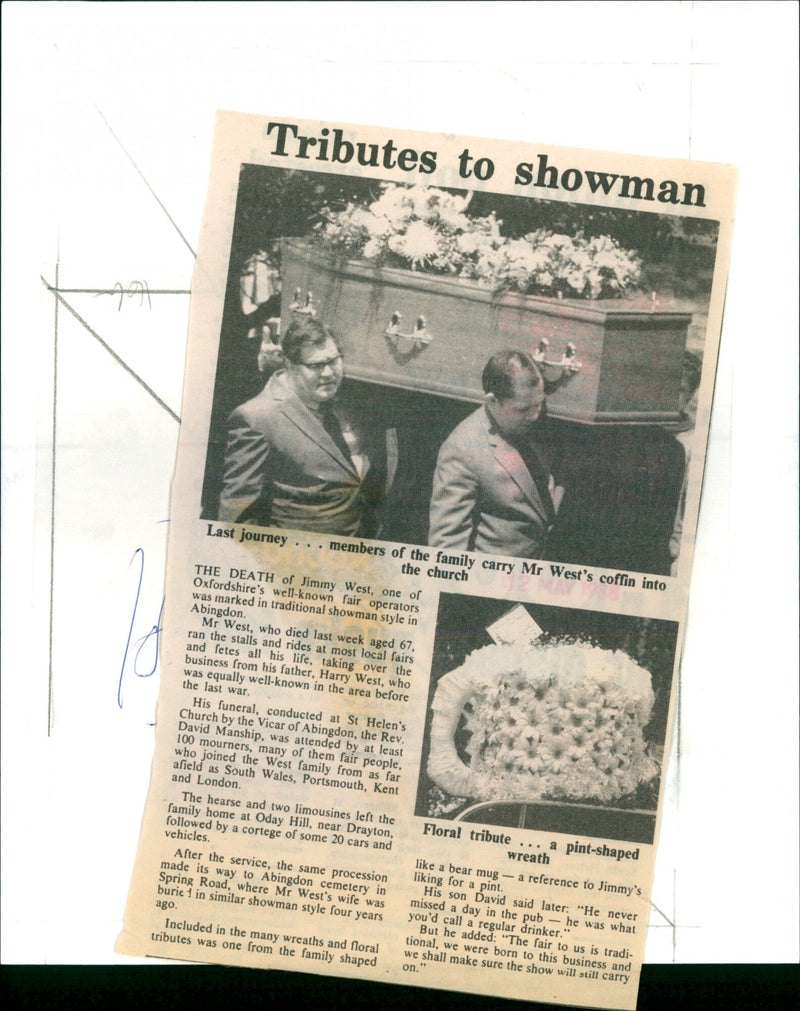 Jimmy wests death - Vintage Photograph