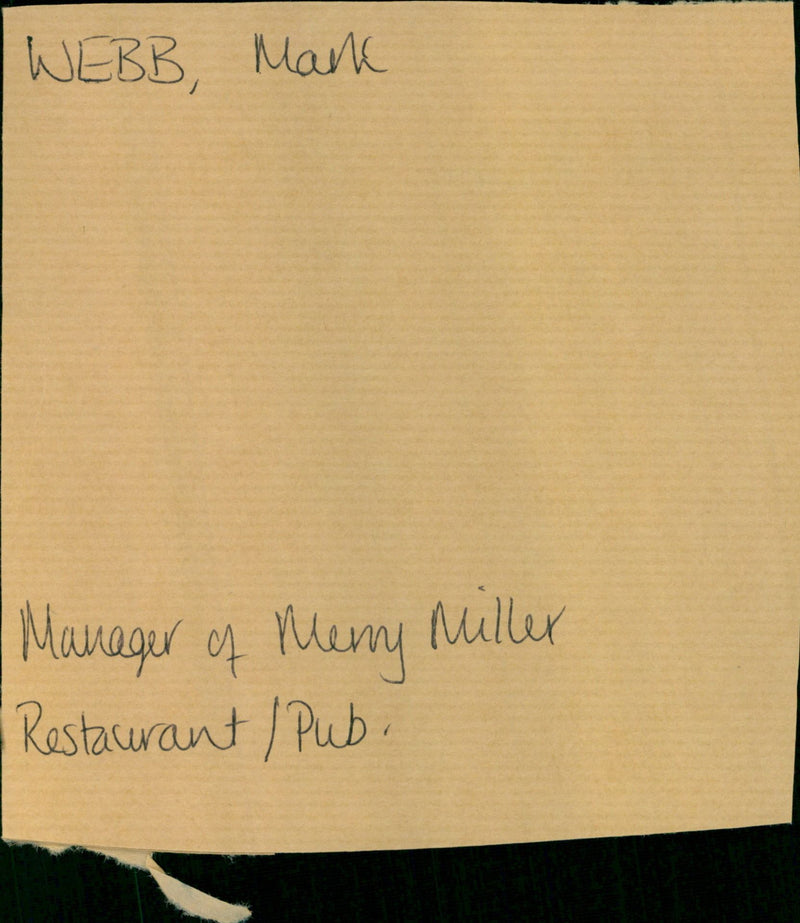 Webb Mark - Vintage Photograph