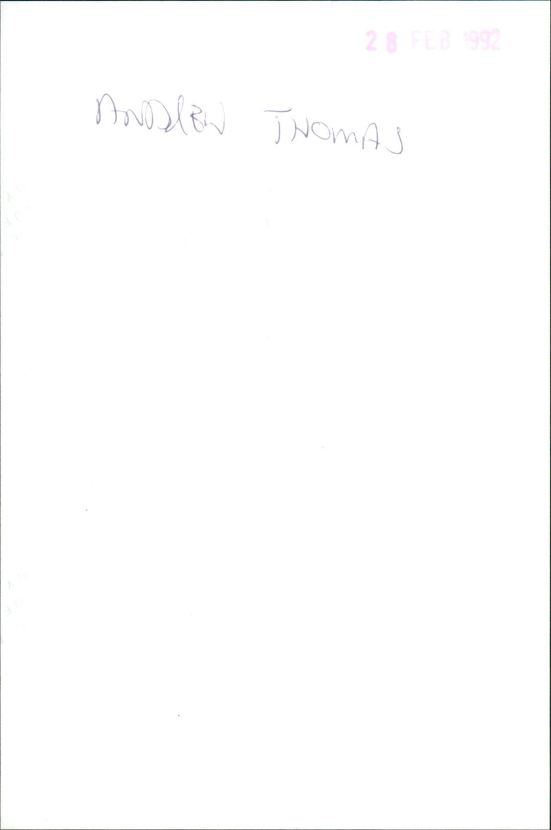 Andrew Thomas - Vintage Photograph