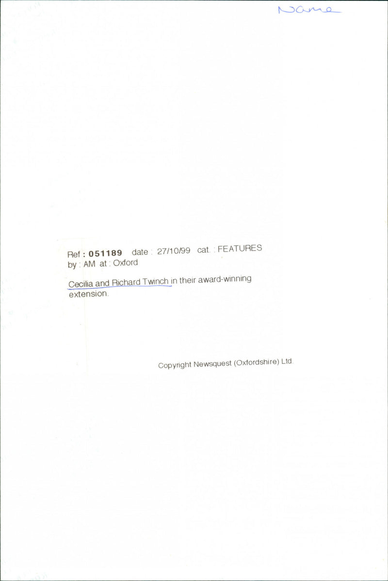 Cecilia and Richard Twinch - Vintage Photograph