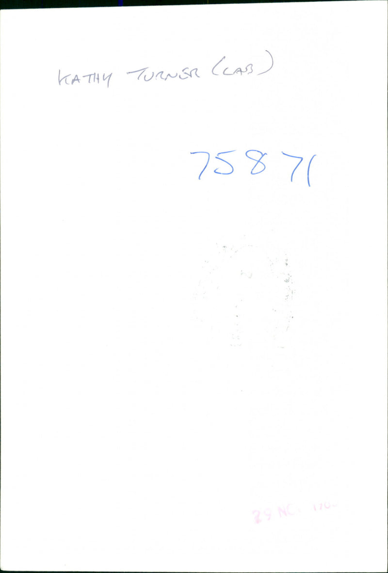 Kathy Turner - Vintage Photograph