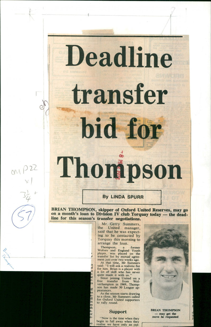 Brian Thompson - Vintage Photograph